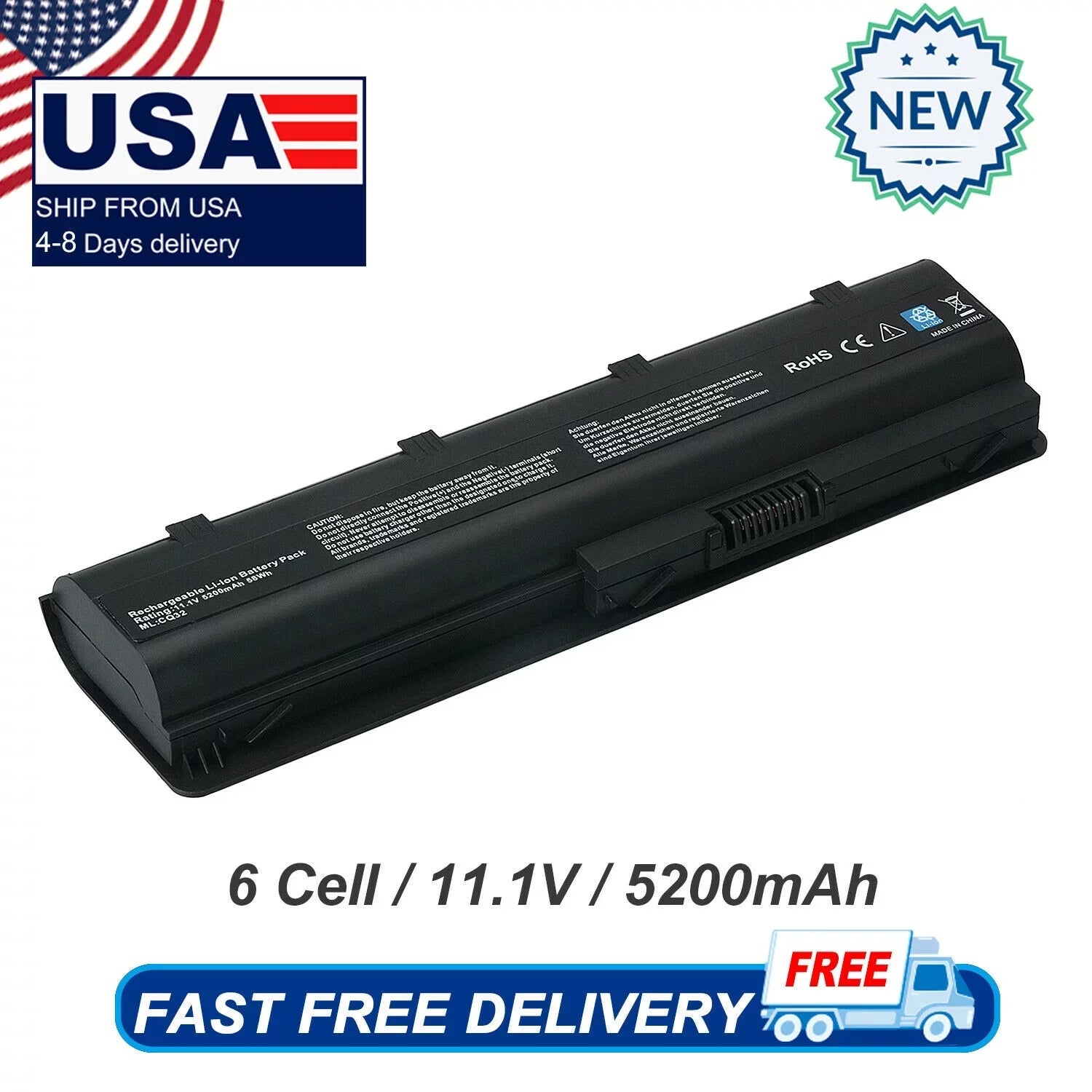 Notebook Battery For Compaq Presario CQ42 CQ57 CQ56 CQ72 DM4 MU06 MU09 G62