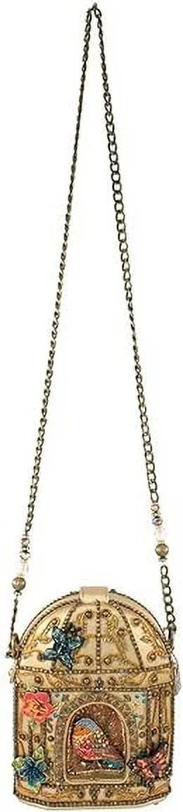 Mary Frances Don't Be Cagey Beaded Crossbody Birdcage Handbag, Multi