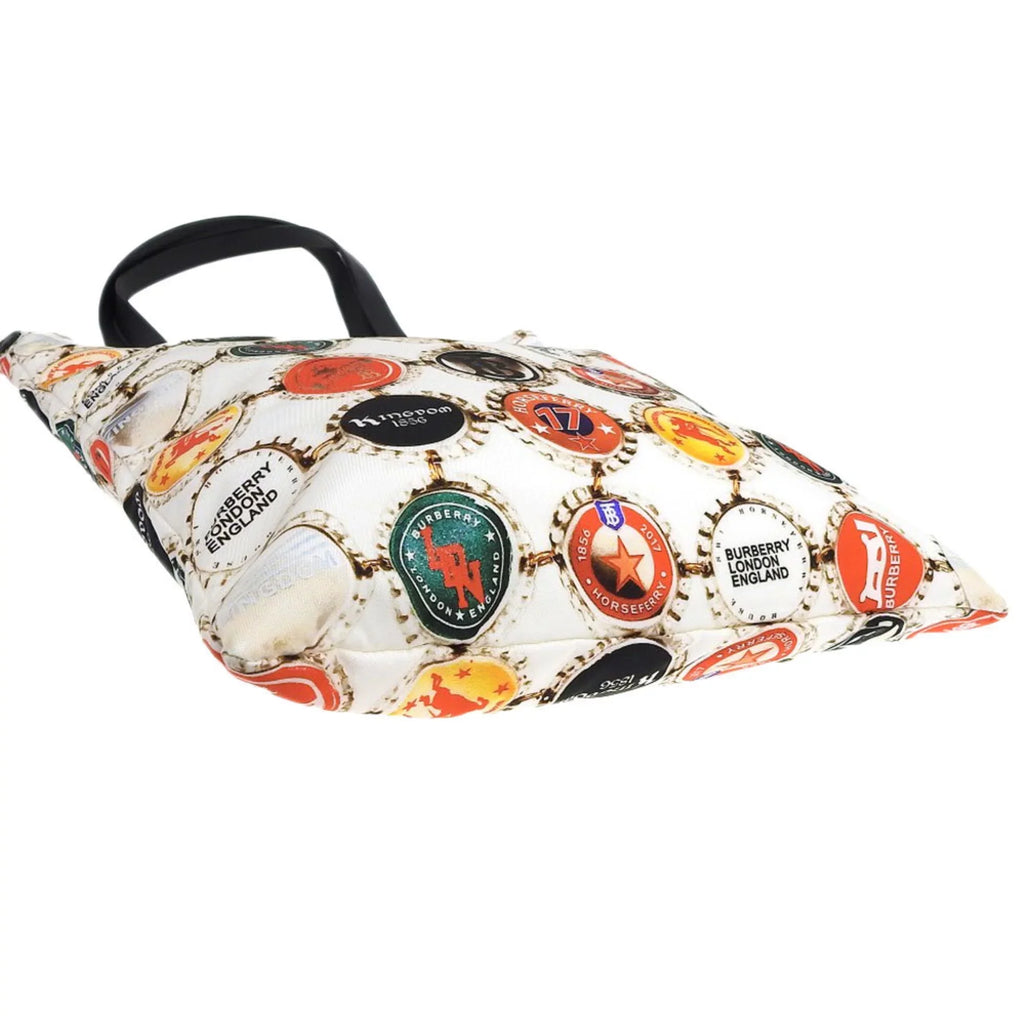 Pre-Owned Burberry BURBERRY bottle cap pattern tote bag handbag nylon multicolor 8022365 (Like New)