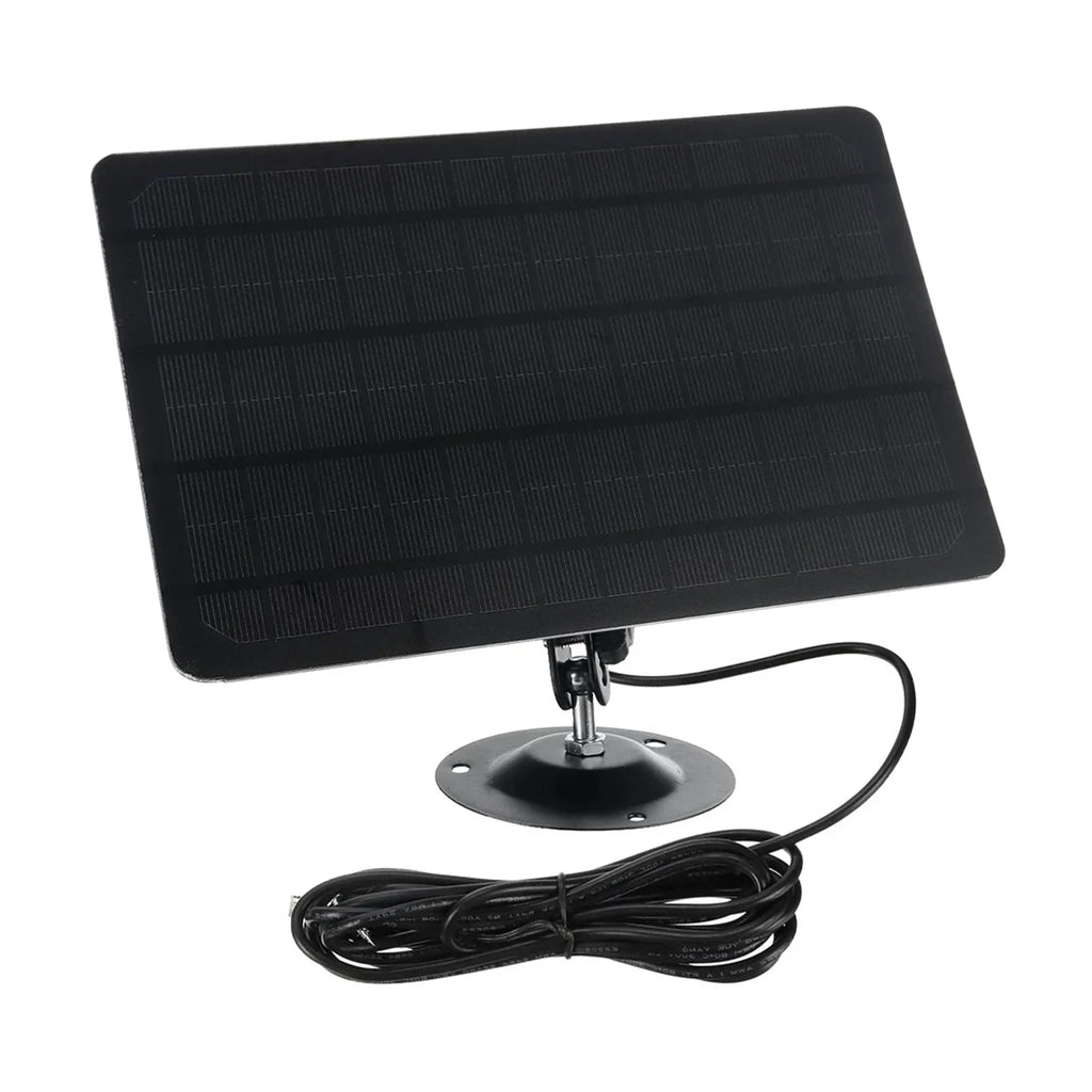 Shinysix USB Solar Panel 10W 6V Monocrystal Silicon Charging Plate, 360-degree Rotation, Fluid Wall Mounted for USB Camera