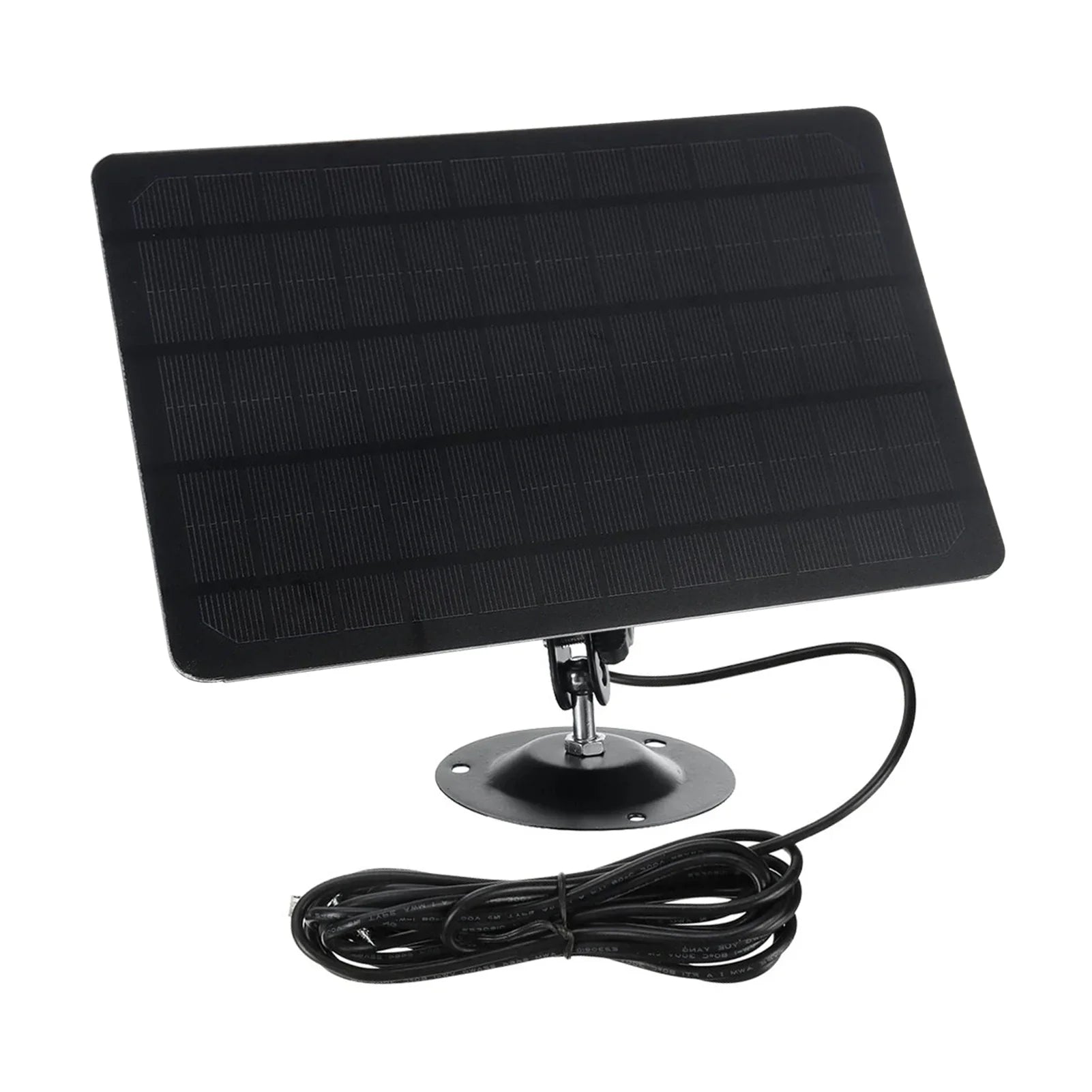 Shinysix USB Solar Panel 10W 6V Monocrystal Silicon Charging Plate, 360-degree Rotation, Fluid Wall Mounted for USB Camera