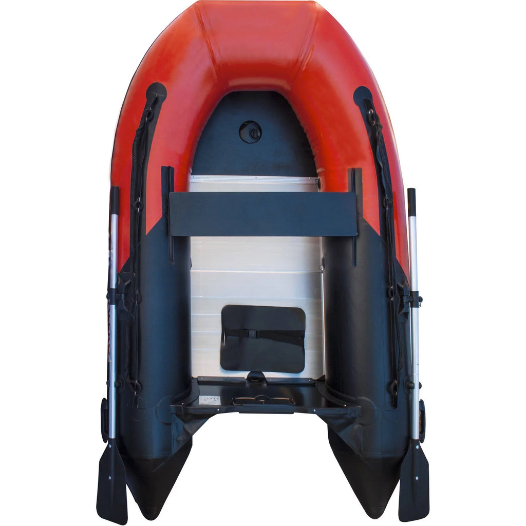 ALEKO BT250RBK Inflatable 8.4 feet 3 Person Boat with Aluminum Floor - Red and Black