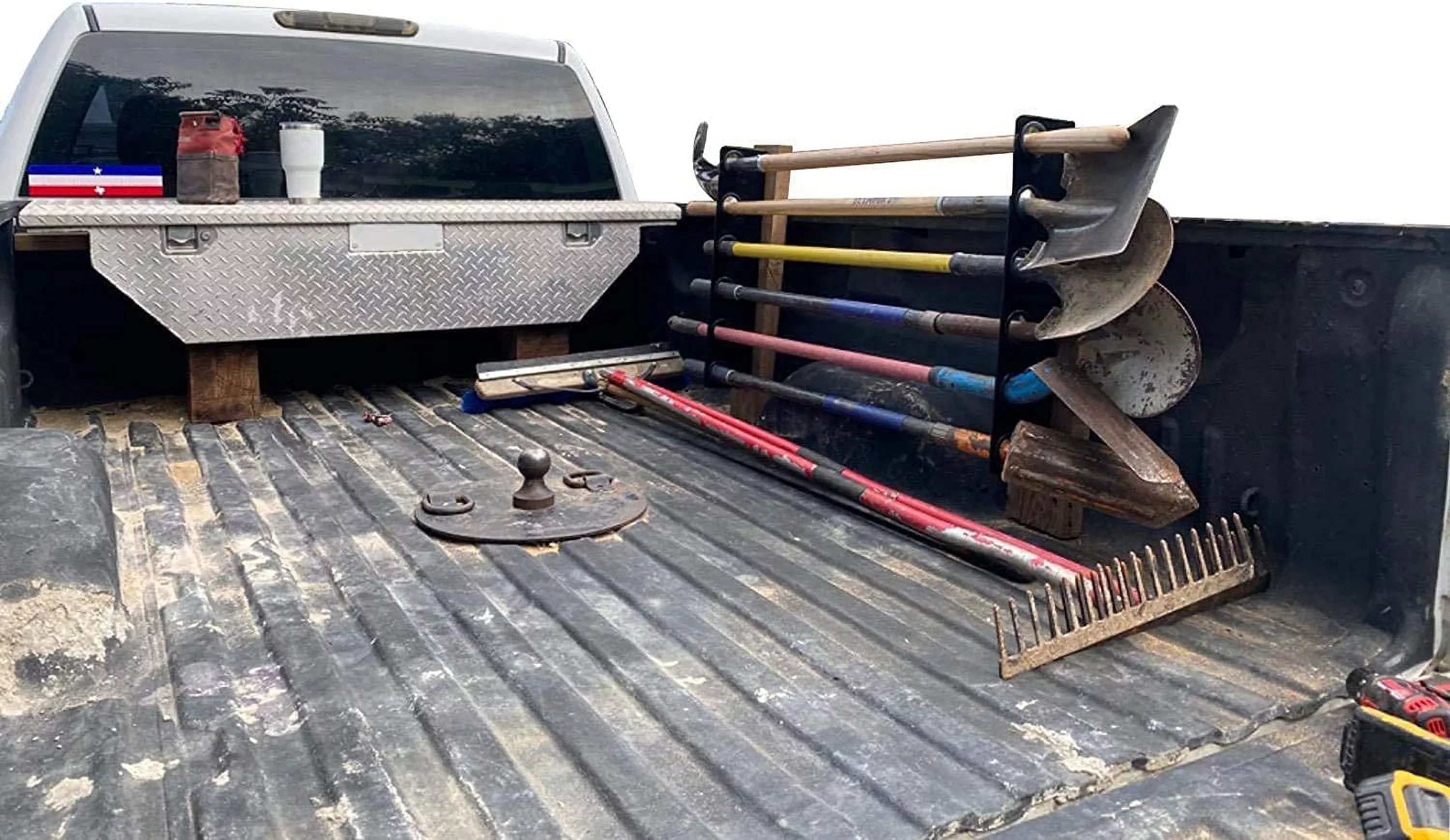 NIXFACE 6-Tool Landscape Truck Trailer Rack Tool Storage Rack Shovel Rack