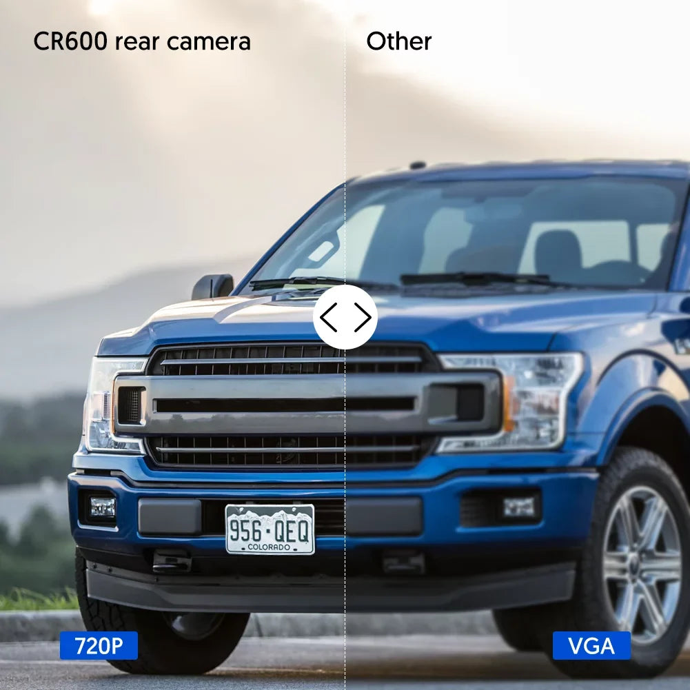 Crosstour CR600 Dual Dash Cam Front and Rear FHD 1080P Mini in Car Camera with Parking Monitoring,G-Sensor,WDR,Night Vision, Motion Detection, Loop Recording, Display Rotation