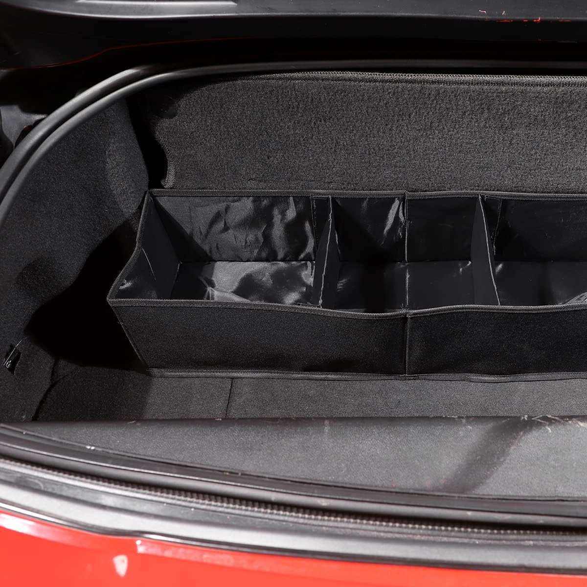 TINKI Car Trunk Organizer Fit For Chevrolet Corvette C7 2014-2019 Storage Organizer Multi-Compartment Oxford Cloth Long-lasting Collasible Portable Space Saving