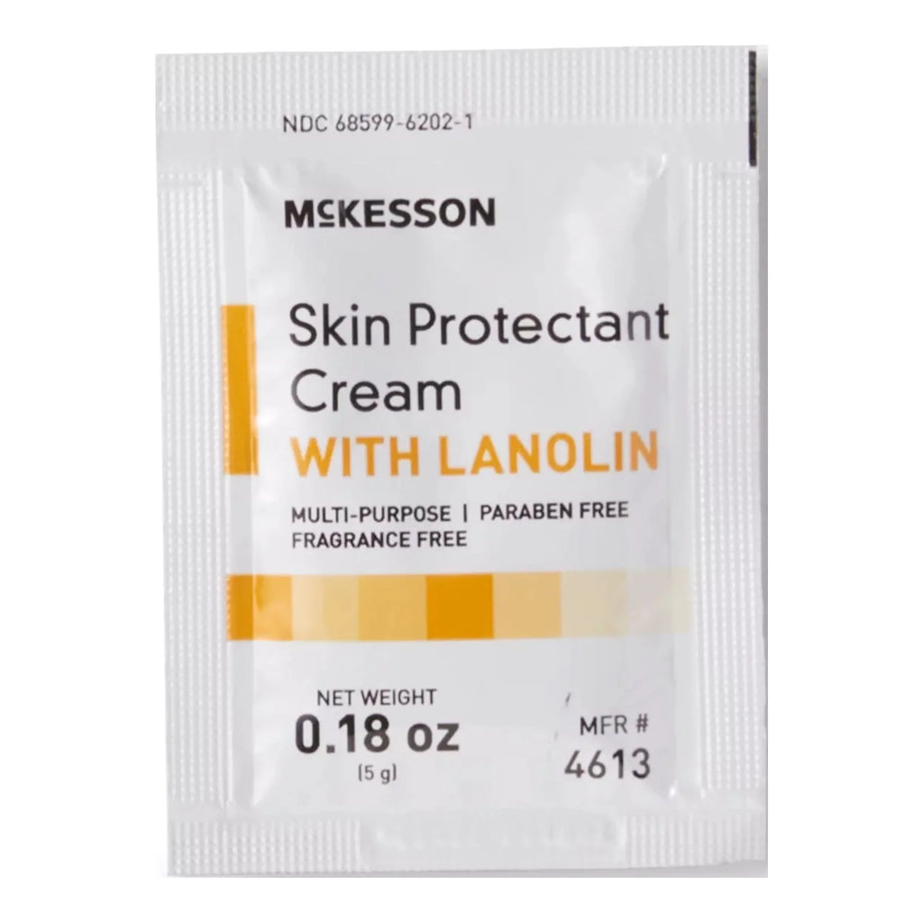 Mckesson Skin Protectant with Lanolin 5 Gram Individual Packet Unscented Cream, 36 PACKS