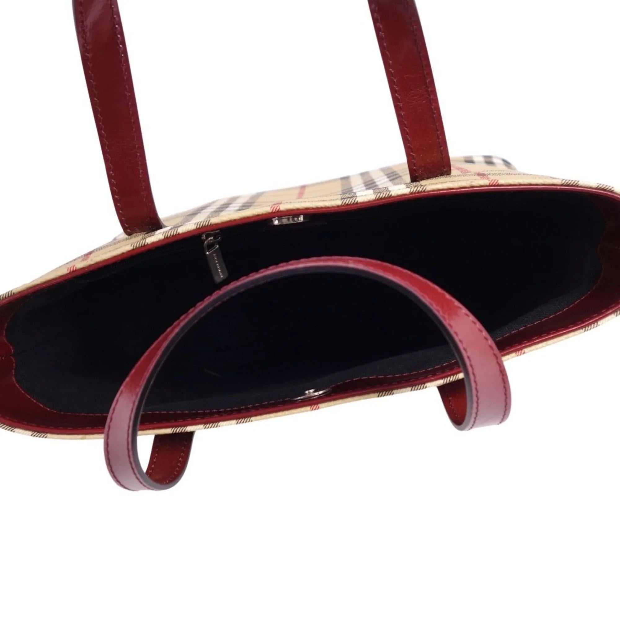 Pre-Owned Burberry London BURBERRY LONDON Handbag Tote Bag Check Pattern Ladies Brown (Good)
