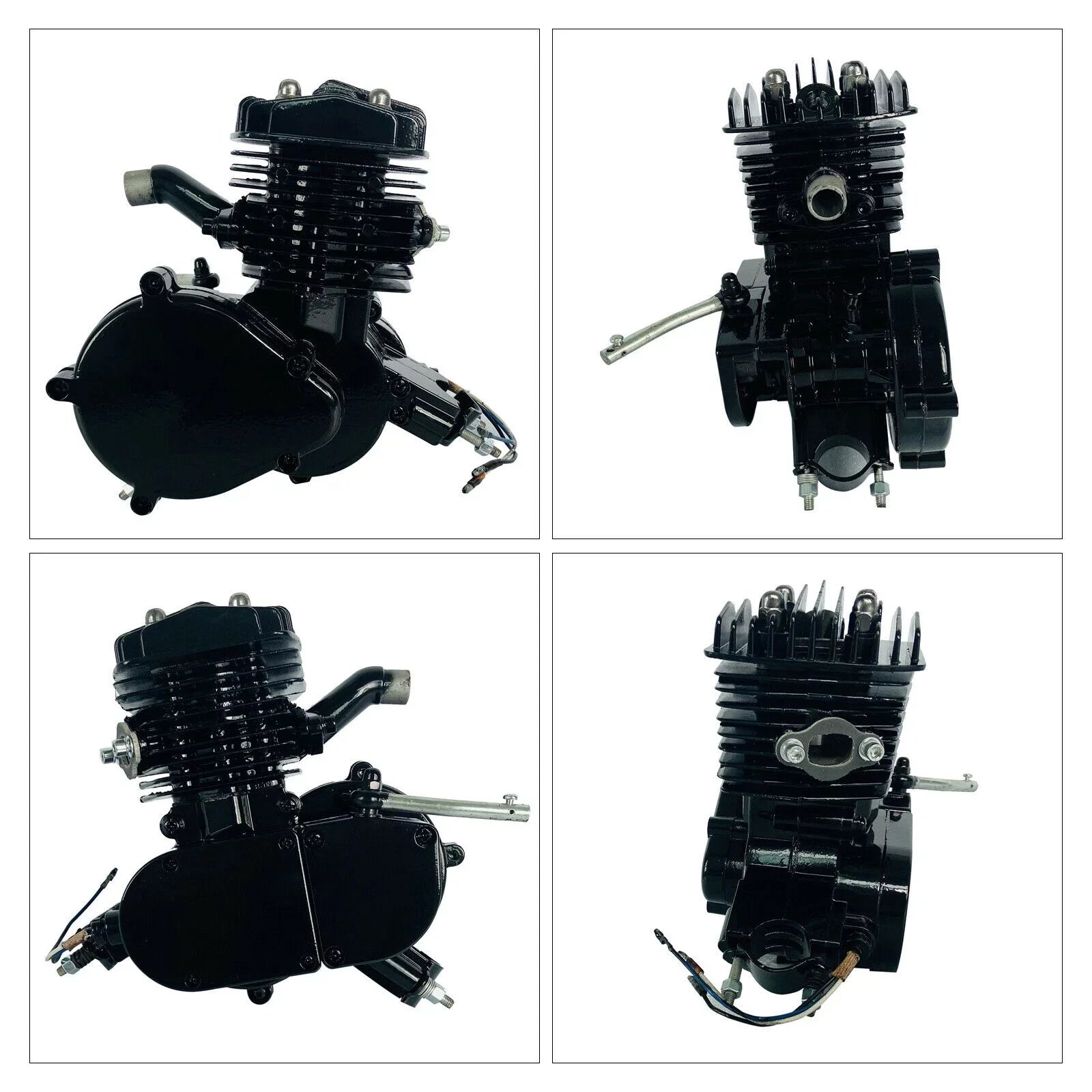 80CC 2-Stroke Petrol Gas Motor Engine Bike Single Cylinder Air-cooled Engine Pull Start for Bicycle Motorized 2.94KW 6500r/min