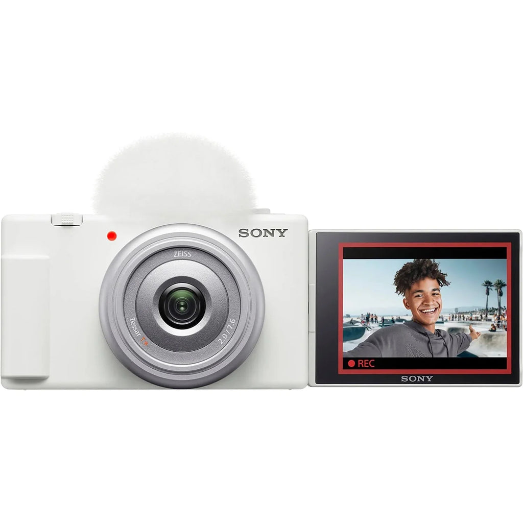 ZV-1F Vlog Camera with 4K Video & 20.1MP for Content Creators and Vloggers White ZV-1F/W Bundle
