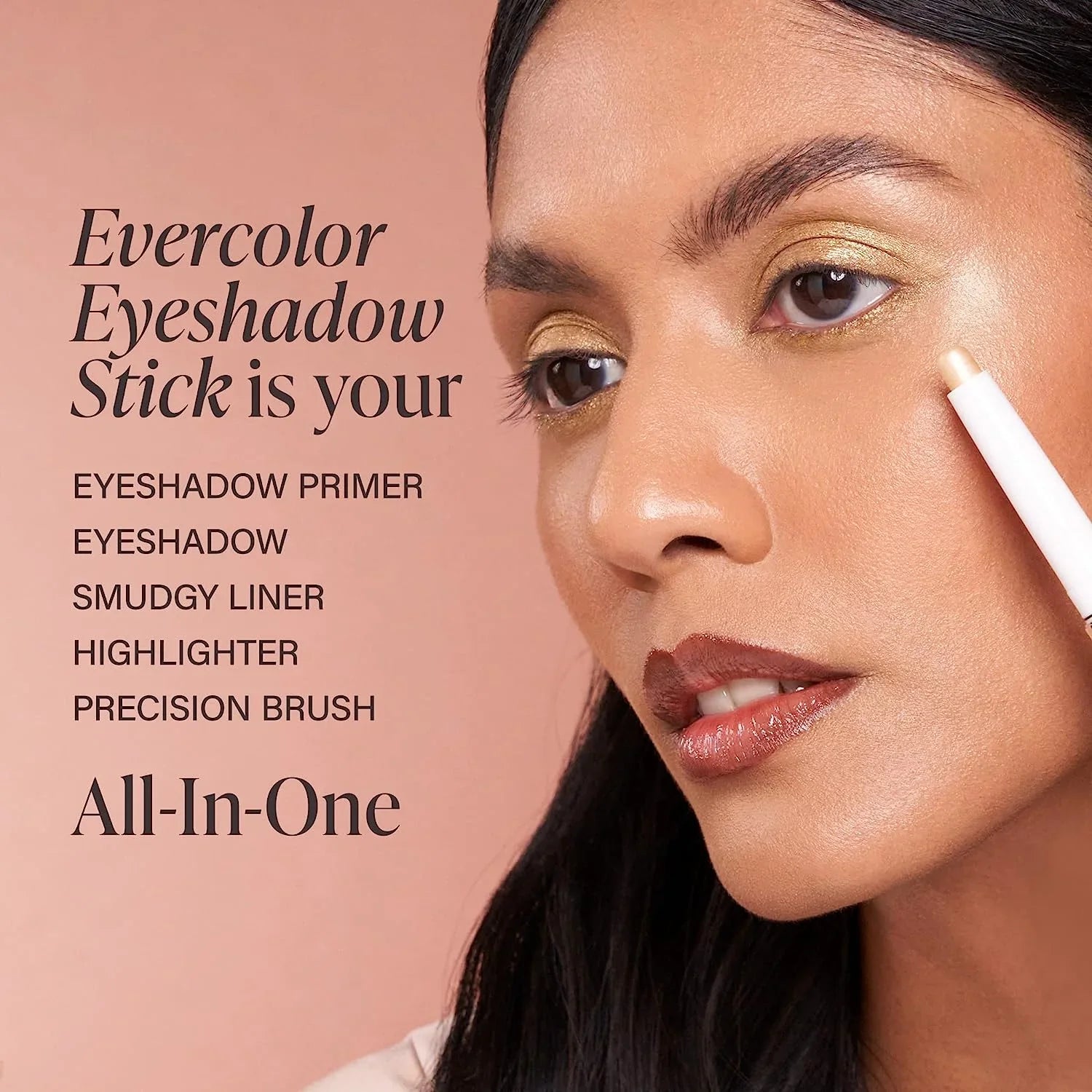 Mally Beauty Evercolor Shadow Stick Extra, Smudge-proof, Transfer-proof, Crease-proof Eyeshadow, Precious Gold Shimmer