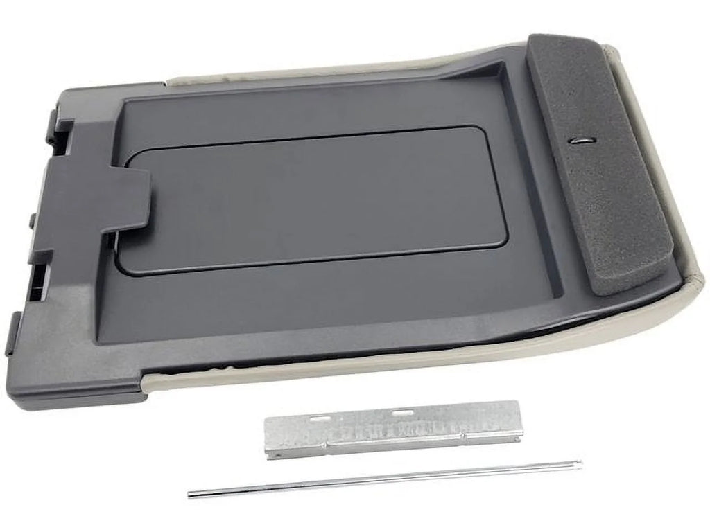Front Row Light Gray Console Lid Kit with Bracket - Compatible with 2001 - 2006 Chevy Tahoe With Split Bench Seat 2002 2003 2004 2005