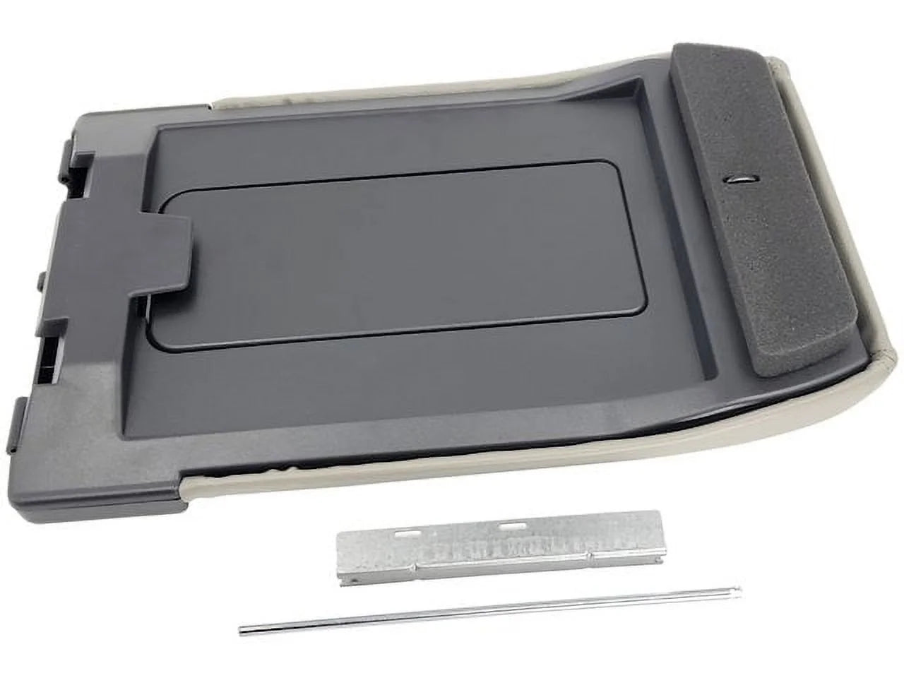 Front Row Light Gray Console Lid Kit with Bracket - Compatible with 2001 - 2006 Chevy Tahoe With Split Bench Seat 2002 2003 2004 2005