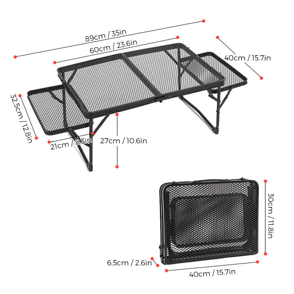Lixada Folding Camping Table Outdoor Picnic Cooking Station Food Prep Table
