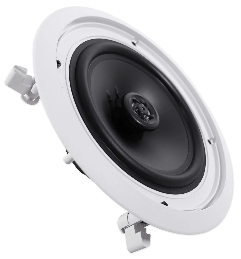 Rockville 4-Room Home Ceiling Speaker System w/ (8) 8" Speakers+4-Zone Receiver