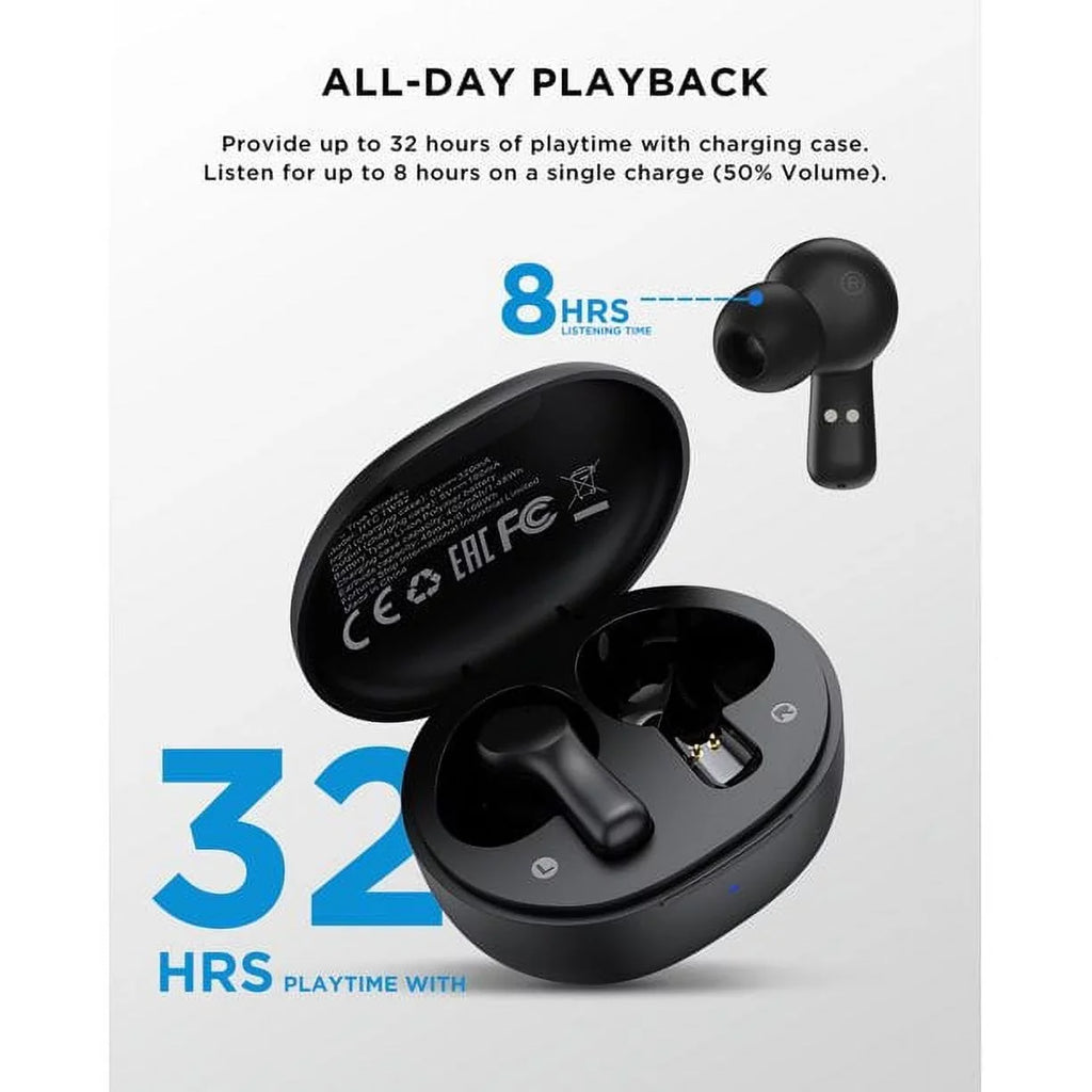 HTC True Wireless Earbuds Bluetooth 5.1 Headphones Sport ANC Earbuds with Microphone, Android Earbuds Wireless Bluetooth Earphones,Black