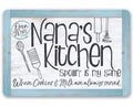 Metal Sign - Nana's Kitchen - Tough Metal Sign - Use Indoor/Outdoor - Makes a Great Kitchen Decor and Housewarming Gift Under $25 (12" x 18")