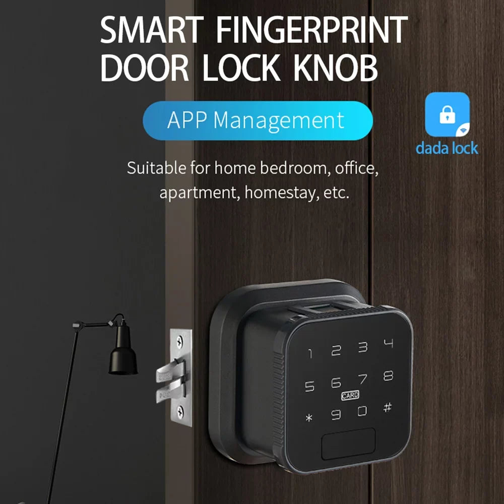 moobody Smart Lock Fingerprint Lock Door Lock Keypad Door Lock with Handle Fingerprint Electronic Deadbolt Door Lock Smart Door Lock Compatible with DADA Lock