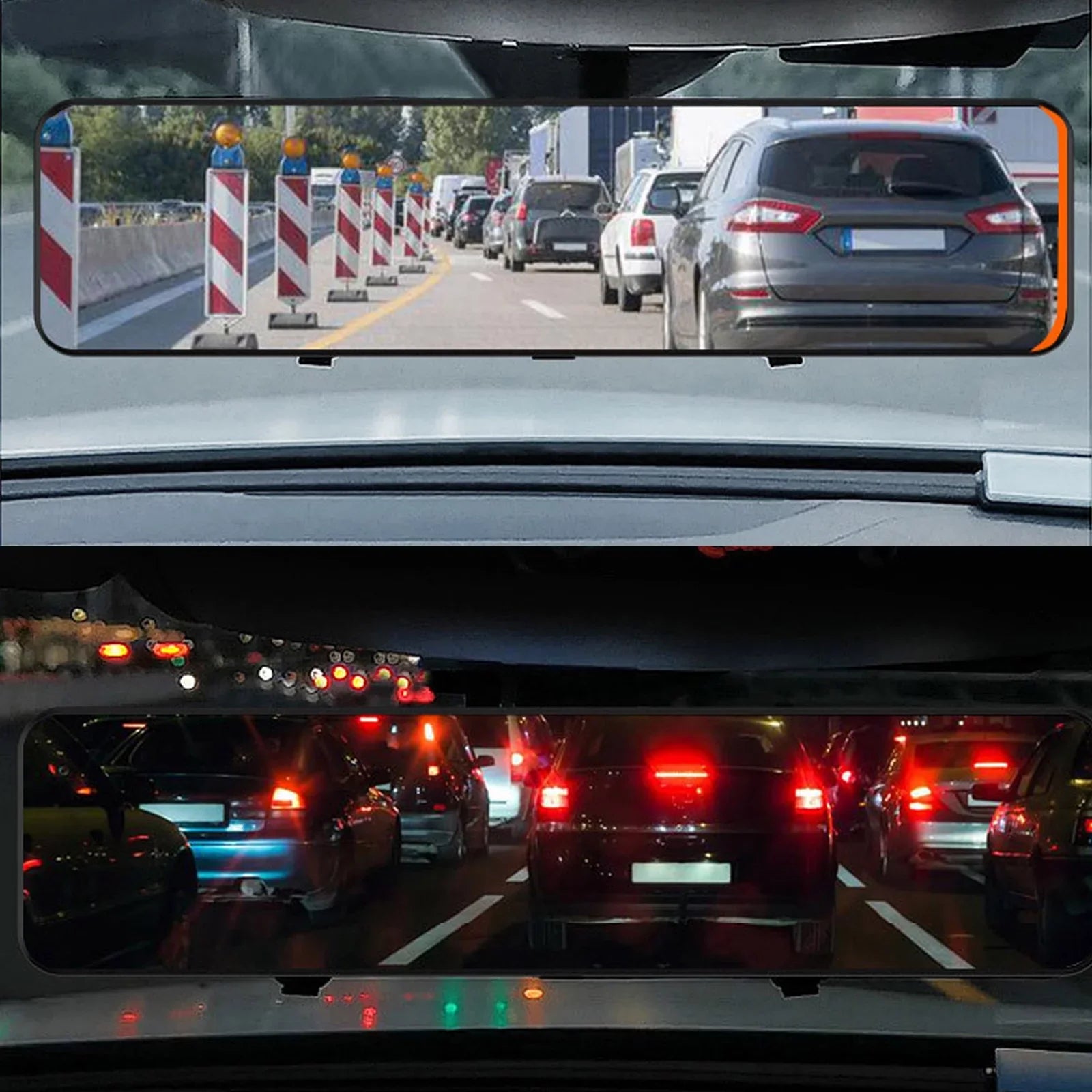 12"Dual Dash Cam GPS Car Rear View Mirror Camera DVR Video Recorder Night Kits