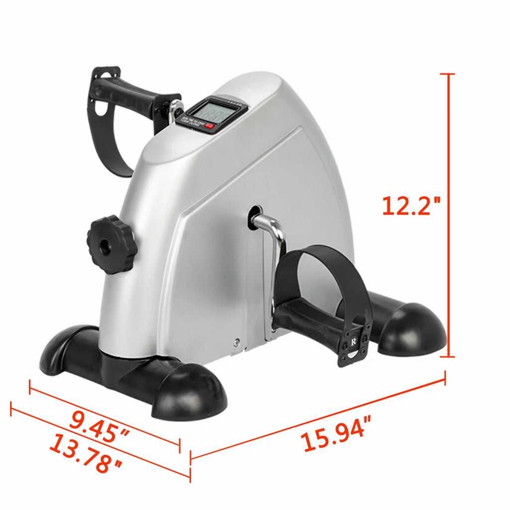 Home Use Hands and Feet Trainer Mini Exercise Bike Silver