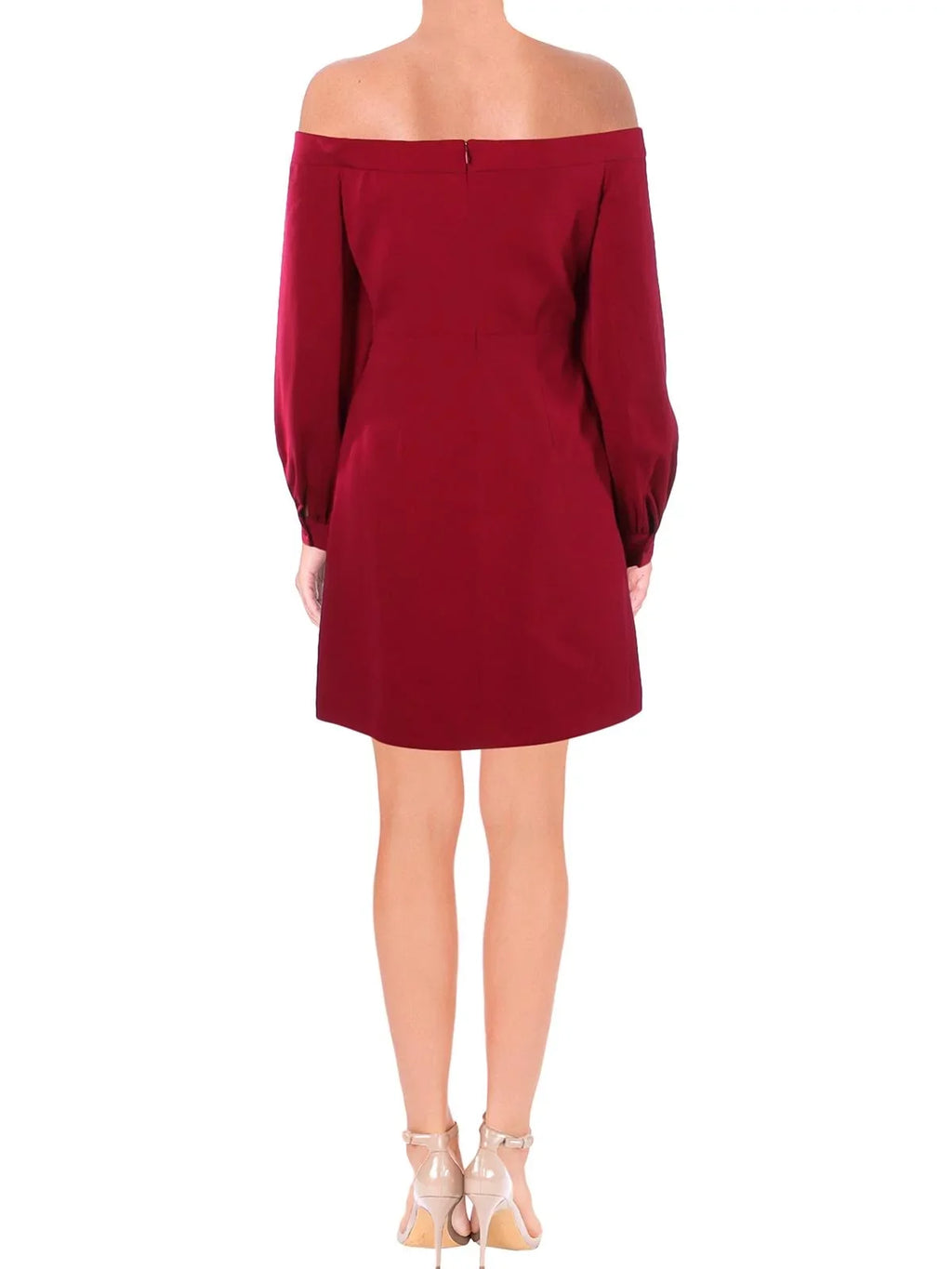 Jill Jill Stuart Women's Off-The-Shoulder Cocktail Dress (0, Wineberry)