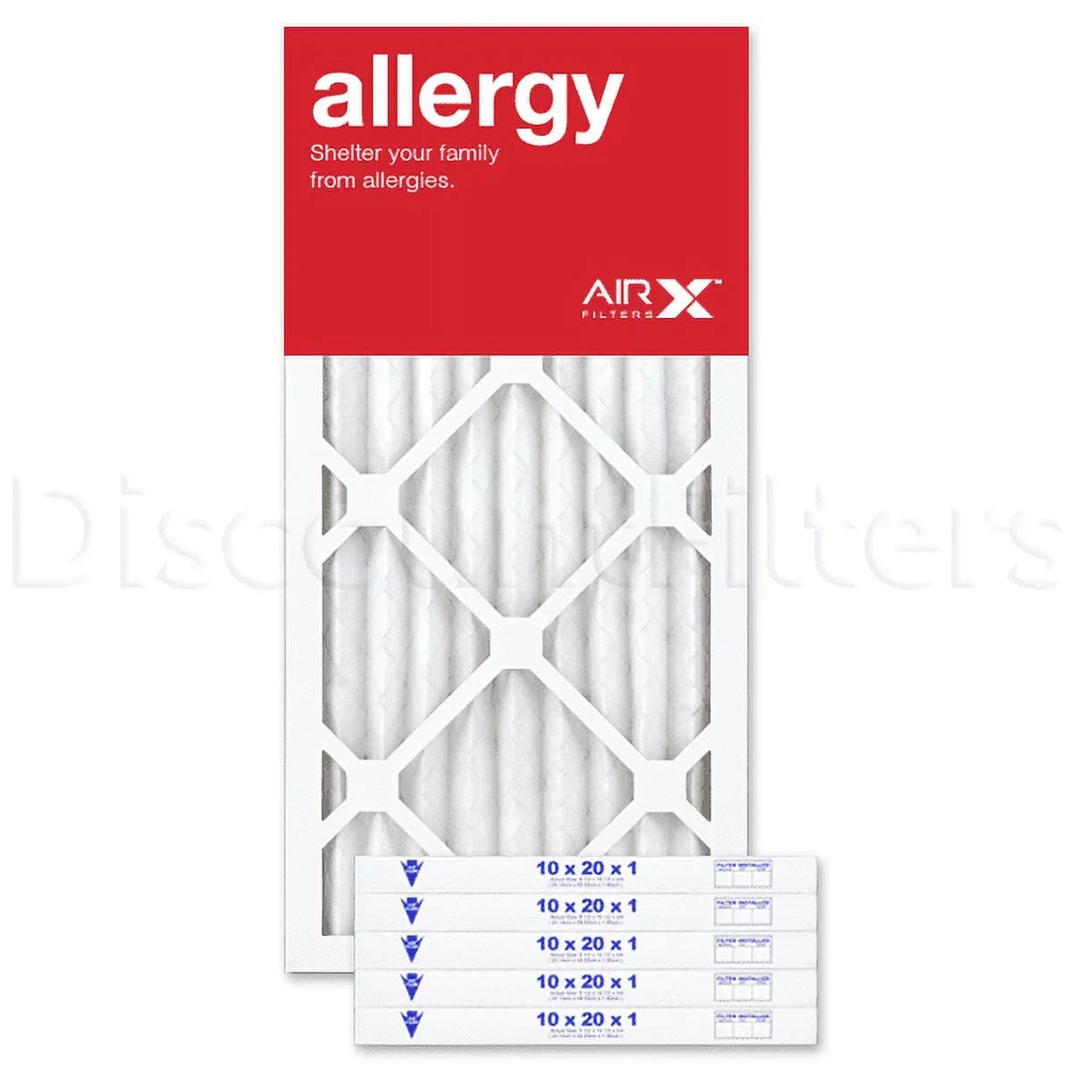 AIRx Filters 10x24x1 Air Filter MERV 11 Pleated HVAC AC Furnace Air Filter, Allergy 6-Pack, Made in the USA