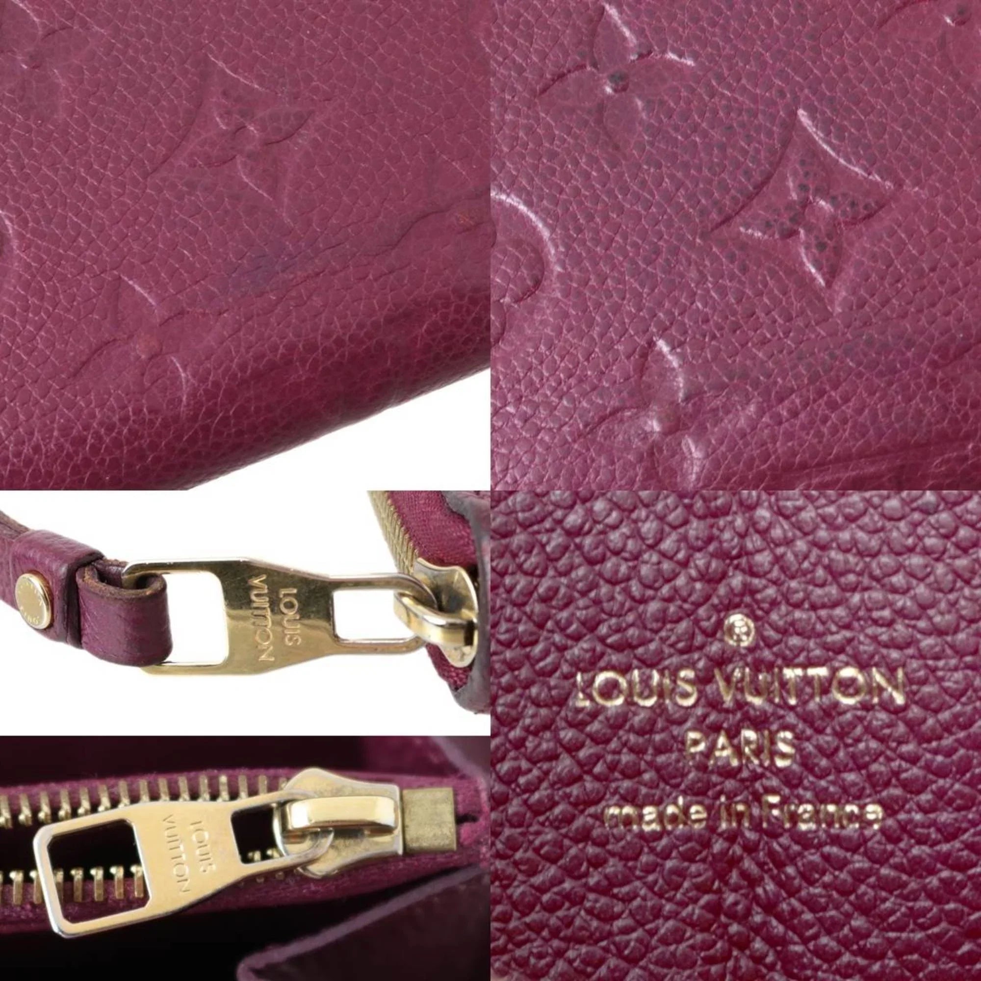 Pre-Owned LOUIS VUITTON Louis Vuitton Zippy Wallet Long Monogram Amplant Cherry Berry M68571 (Fair)