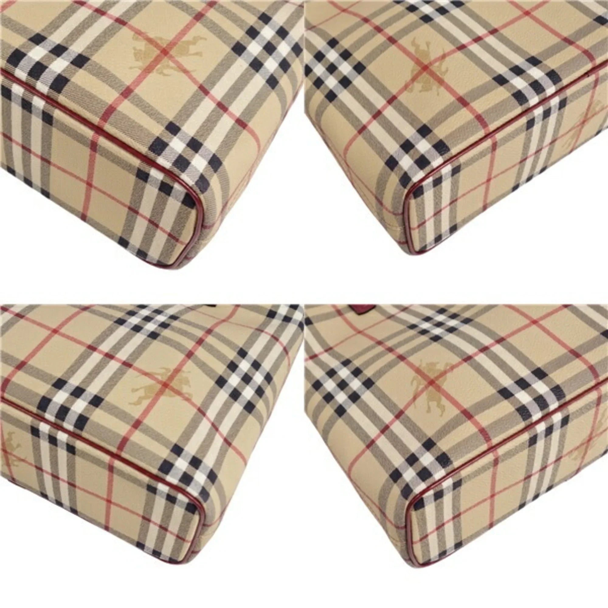 Pre-Owned Burberry London BURBERRY LONDON Handbag Tote Bag Check Pattern Ladies Brown (Good)