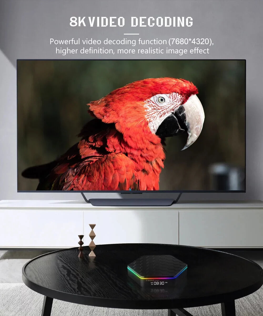 JLLOM Quad Core 8K HD Video 64GB Memory 6K Stream Player 2023 T95Z Plus Smart Android 12.0 TV Box