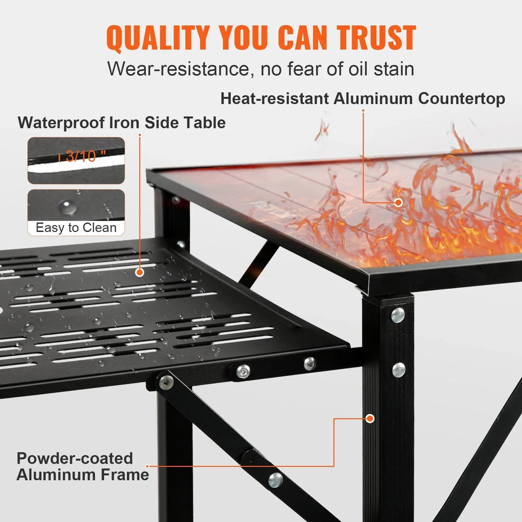 Portable Camping Kitchen Table with Sink - 13.7 - Enhance outdoor experiences with convenience and durability!