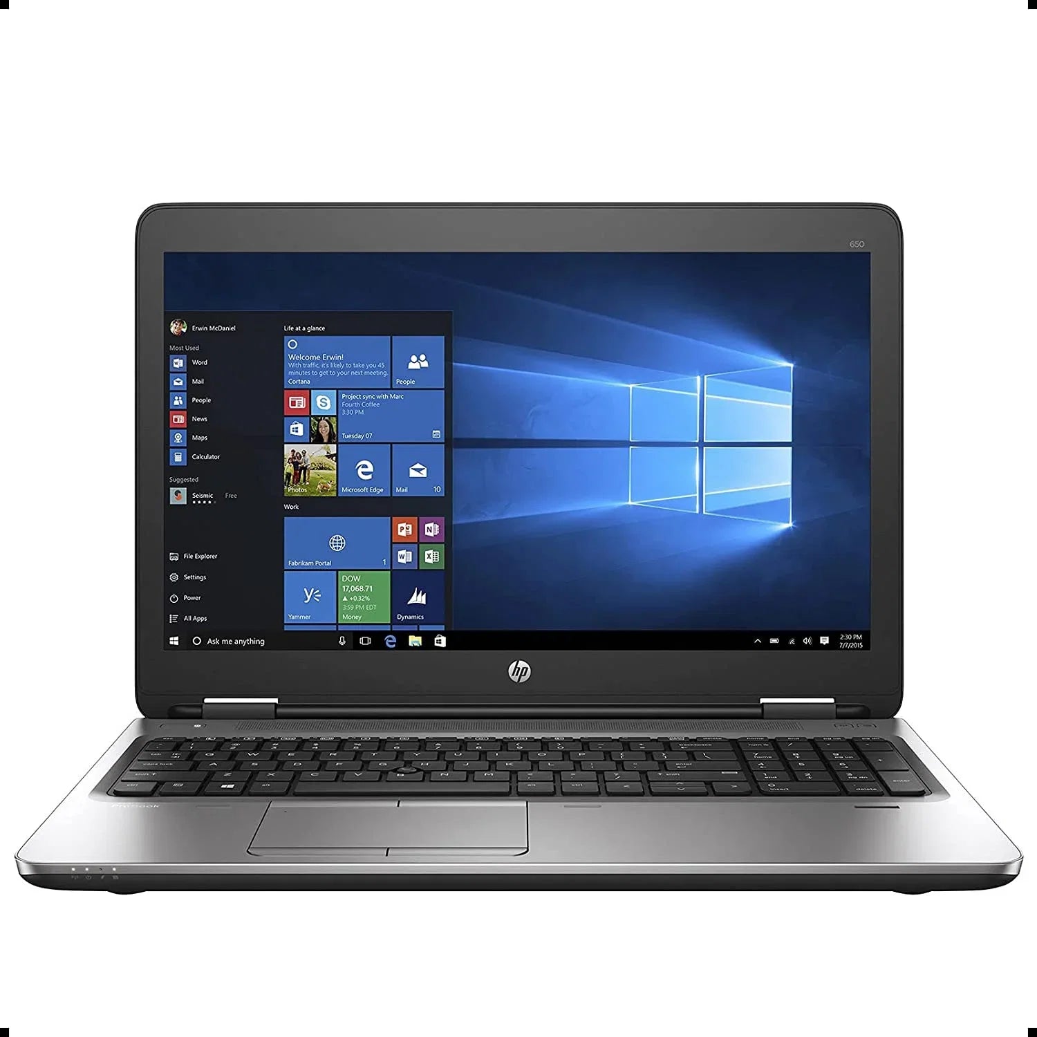 ProBook 650-G2 - 15.6" Core i5-6200U Dual-Core 8GB RAM 256GB Storage - Windows 10 Refurbished
