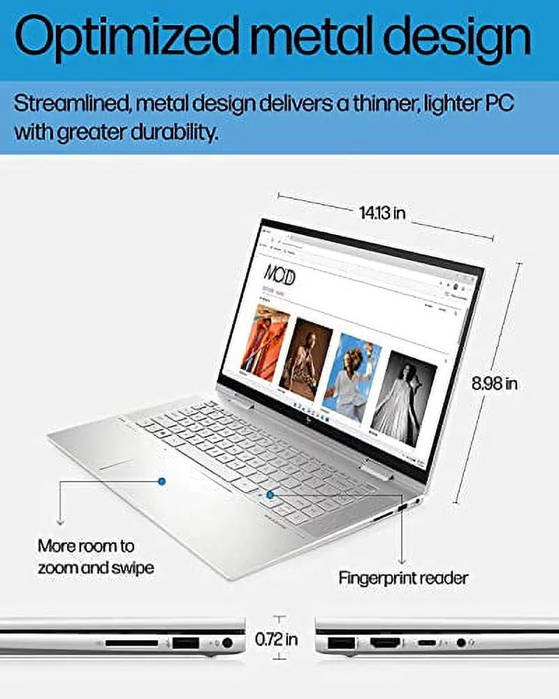 2022 Latest Envy X360 2-in-1 Notebook | 15.6" FHD IPS Display | 12-Core i7-1260P | 32GB DDR4 1TB NVMe SSD | WiFi 6 | Thunderbolt4 | HDMI2.1 | Backlit KB | Fingerprint | Windows 11 Home