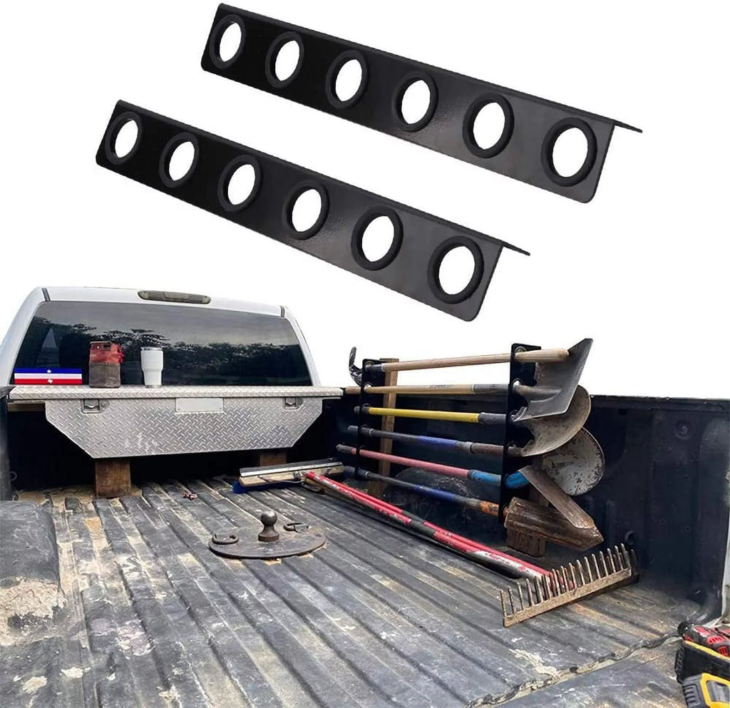 NIXFACE 6-Tool Landscape Truck Trailer Rack Tool Storage Rack Shovel Rack