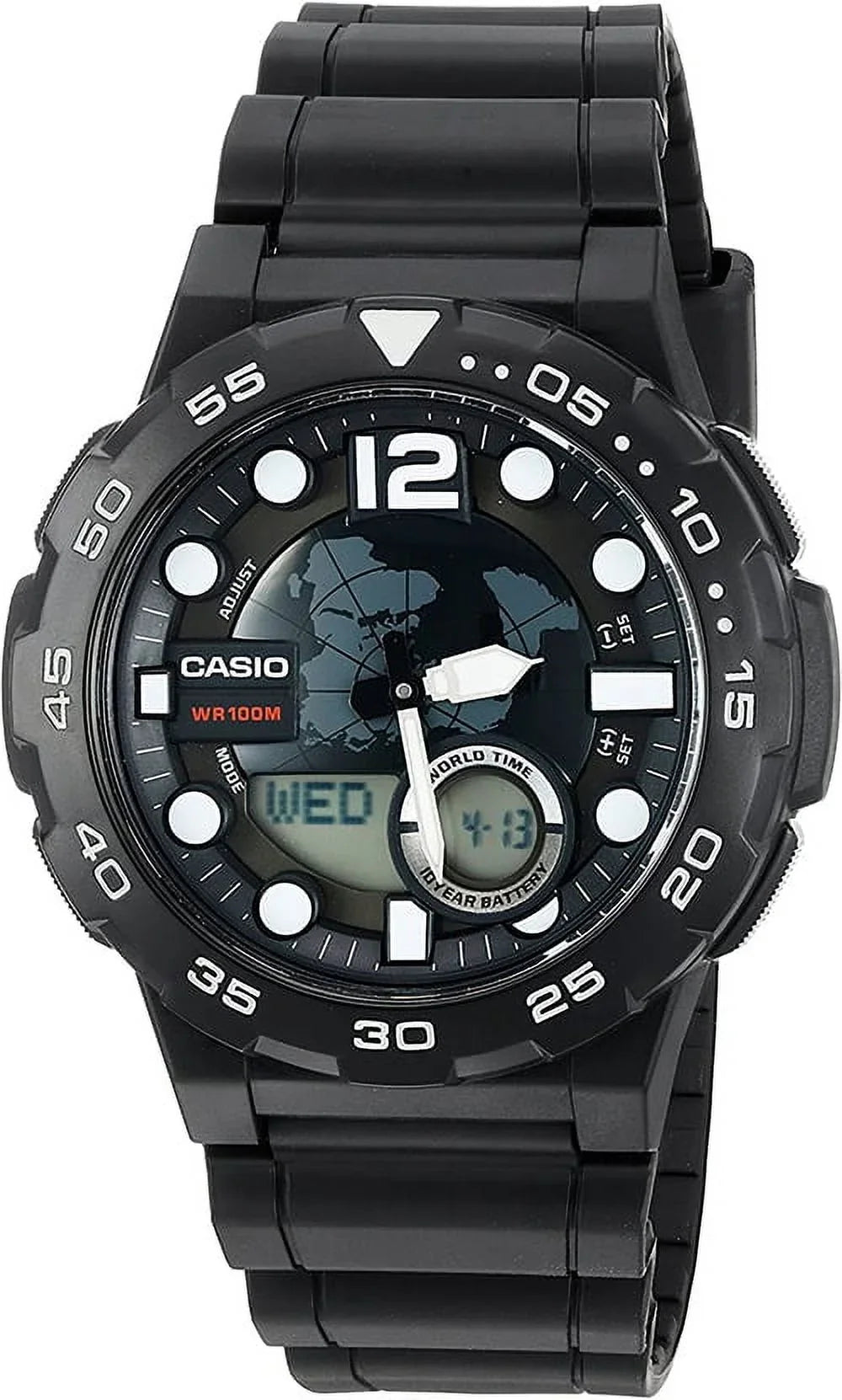 Men's Ana-Digi Dive Style Watch, Black, AEQ100W-1AVCF