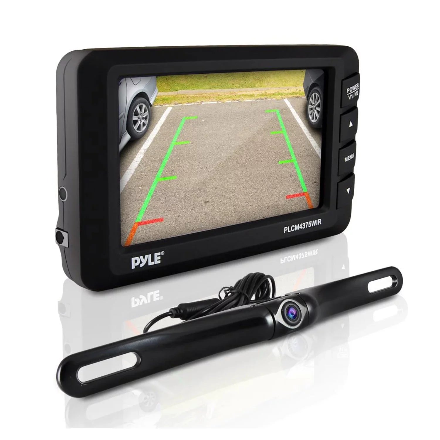 Pyle PLCM4375WIR Adjustable Rearview Backup Car Camera with 4.3 Inch Monitor