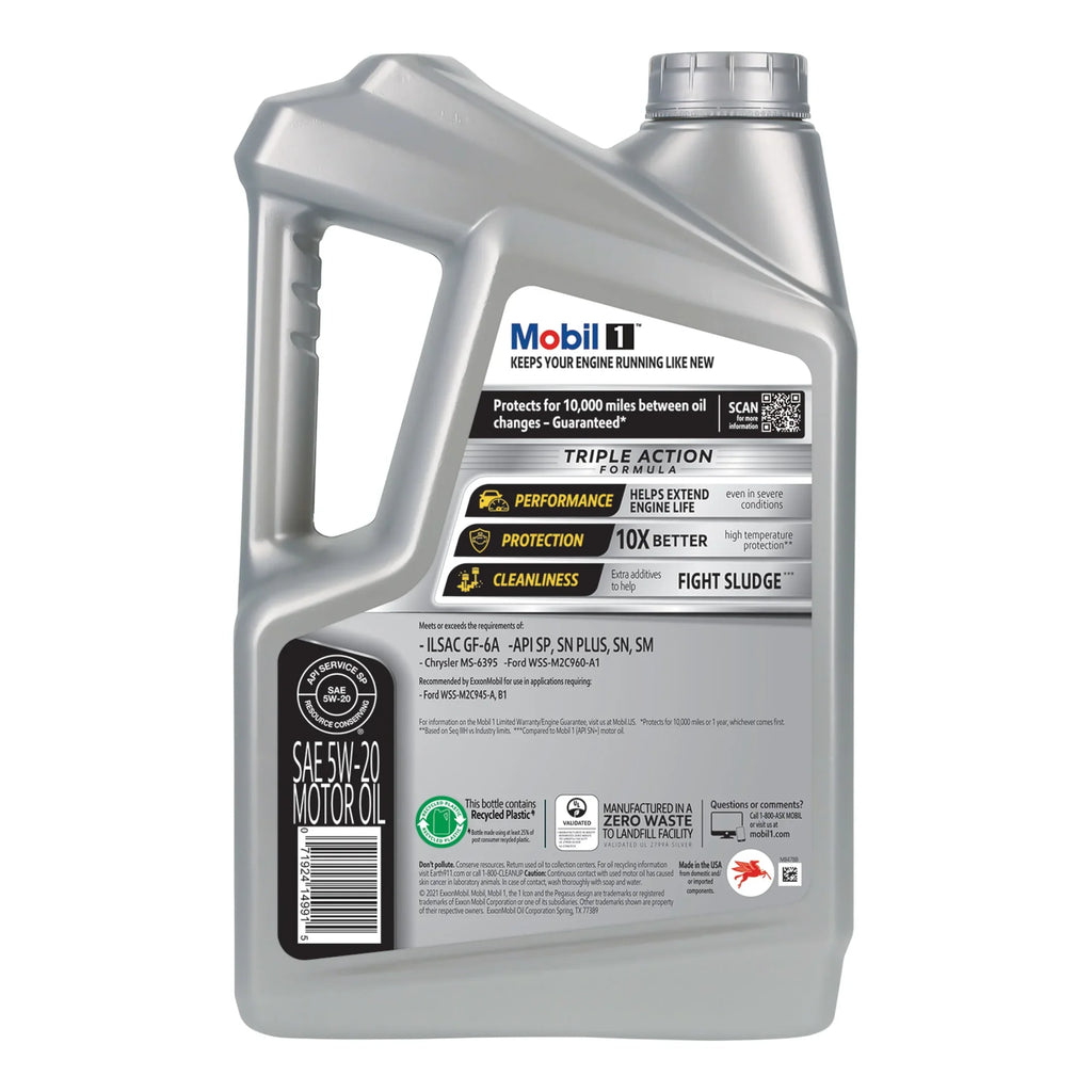 Mobil 1 Advanced Full Synthetic Motor Oil 5W-20, 5 Quart (Pack of 3)