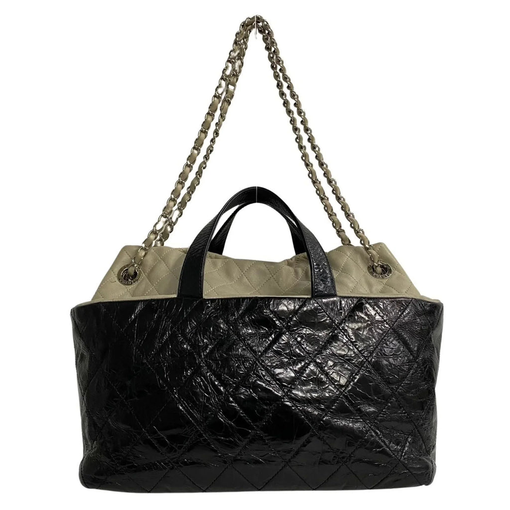 Pre-Owned CHANEL Chanel Matelasse Patent Leather 2way Handbag Chain Shoulder Bag Black 20309 (Good)