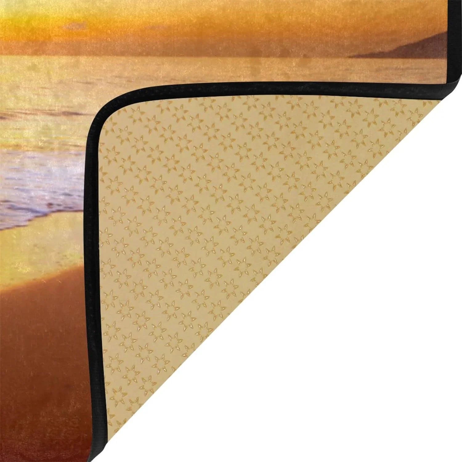 Wellsay Summer Beach Sunset-1 Kitchen Rug Mat Anti-Fatigue Comfort Floor Mat Liquid Non Slip Washable Kitchen Rug for Kitchen Washroom Bedroom Sink 39 x 20 inch