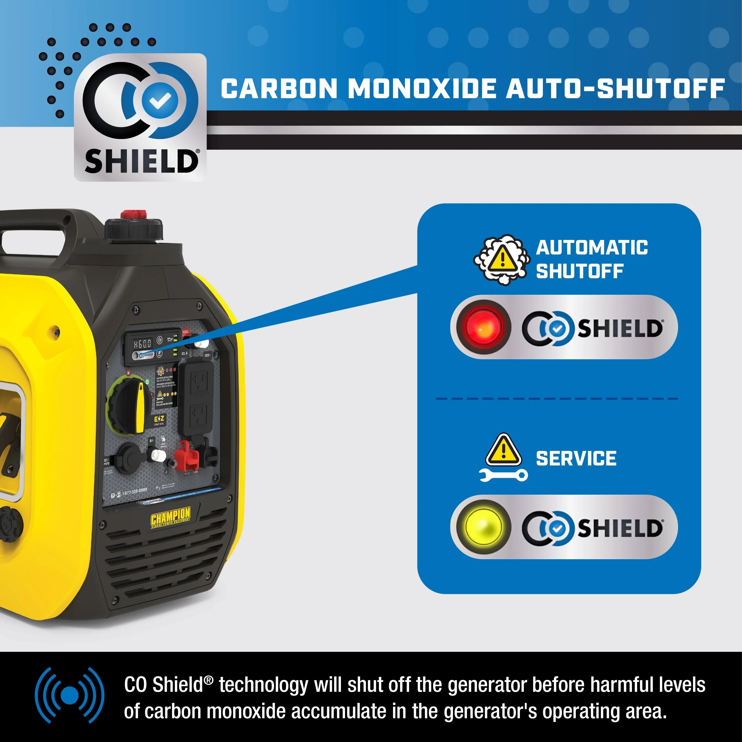 Champion Power Equipment 2500-Watt Dual Fuel Portable Inverter Generator with Quiet Technology and CO Shield