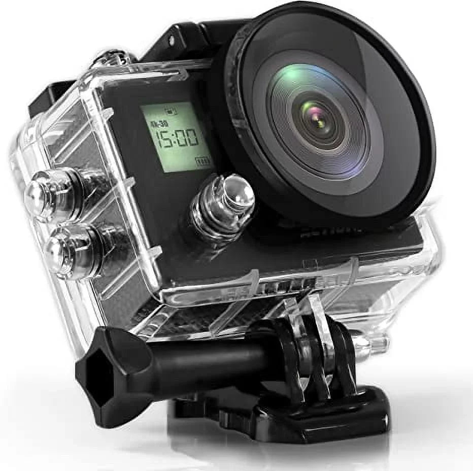 SereneLife 4K Ultra HD Wi-Fi Pro Sport Action Camera - 1080p UHD Mini Digital Video Camcorder Kit