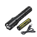 Combo: Nitecore P20 V2 Tactical LED Flashlight - CREE XP-L2 V6 - 1100 Lumens w/NL1834R Battery +Free Eco-Sensa USB Cord