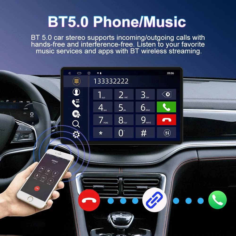 13.3" Android 12 Car Radio Stereo for GMC Yukon Chevrolet Chevy Tahoe Suburban 2007-2012 with CarPlay Android Auto Built in