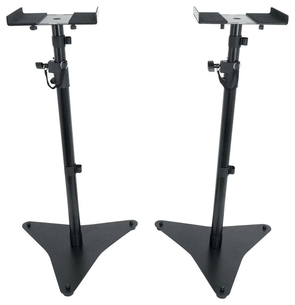 Rockville RVSM5 Pair Studio Monitor Bookshelf Speaker Stands w/Adjustable Height