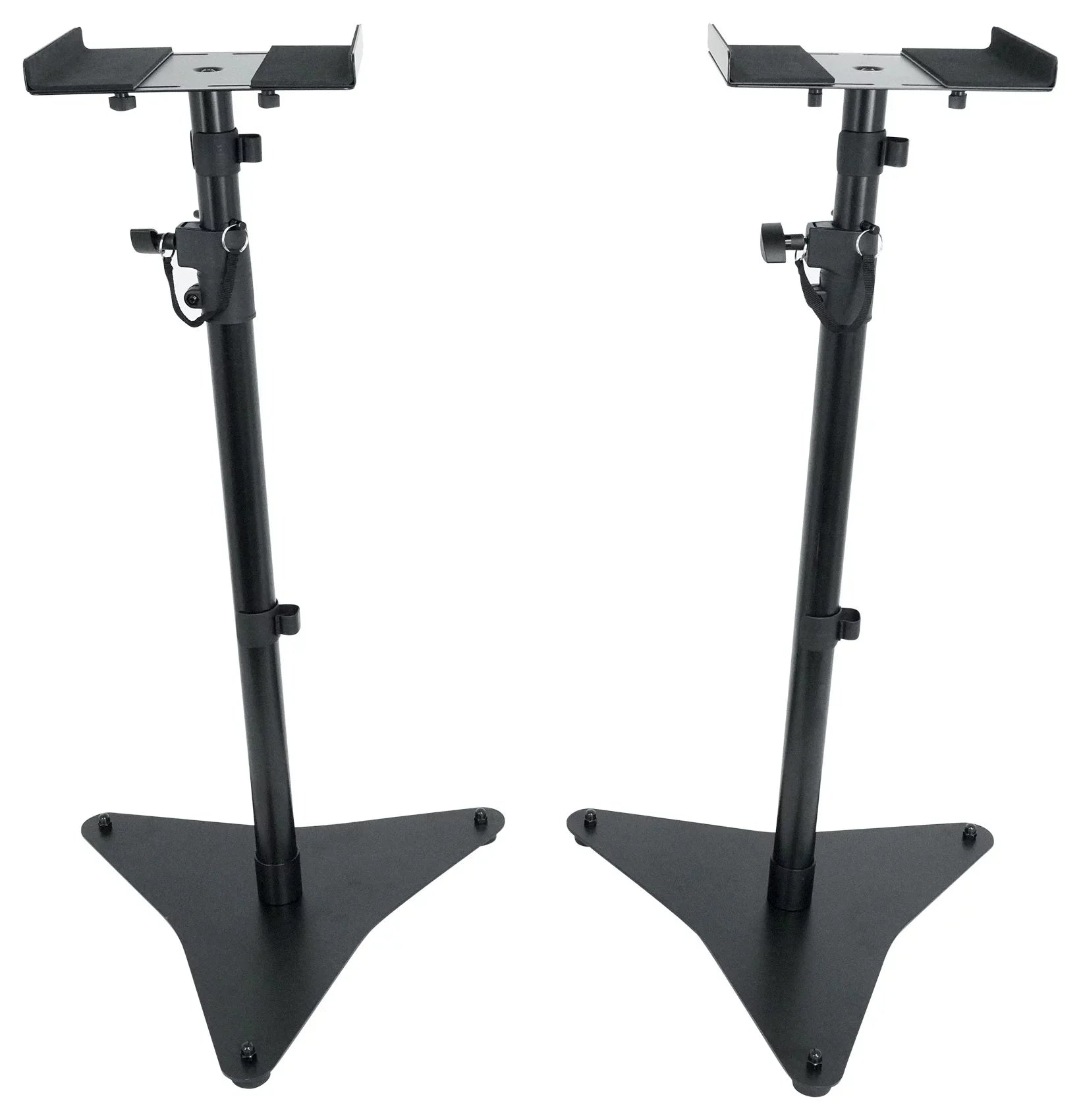 Rockville RVSM5 Pair Studio Monitor Bookshelf Speaker Stands w/Adjustable Height