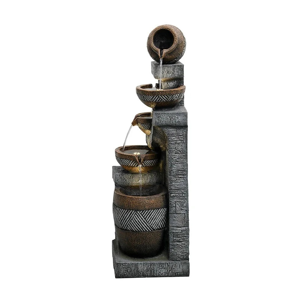 LivEditor Garden Liquid Fountain, Resin Fountain for Home Garden Decor