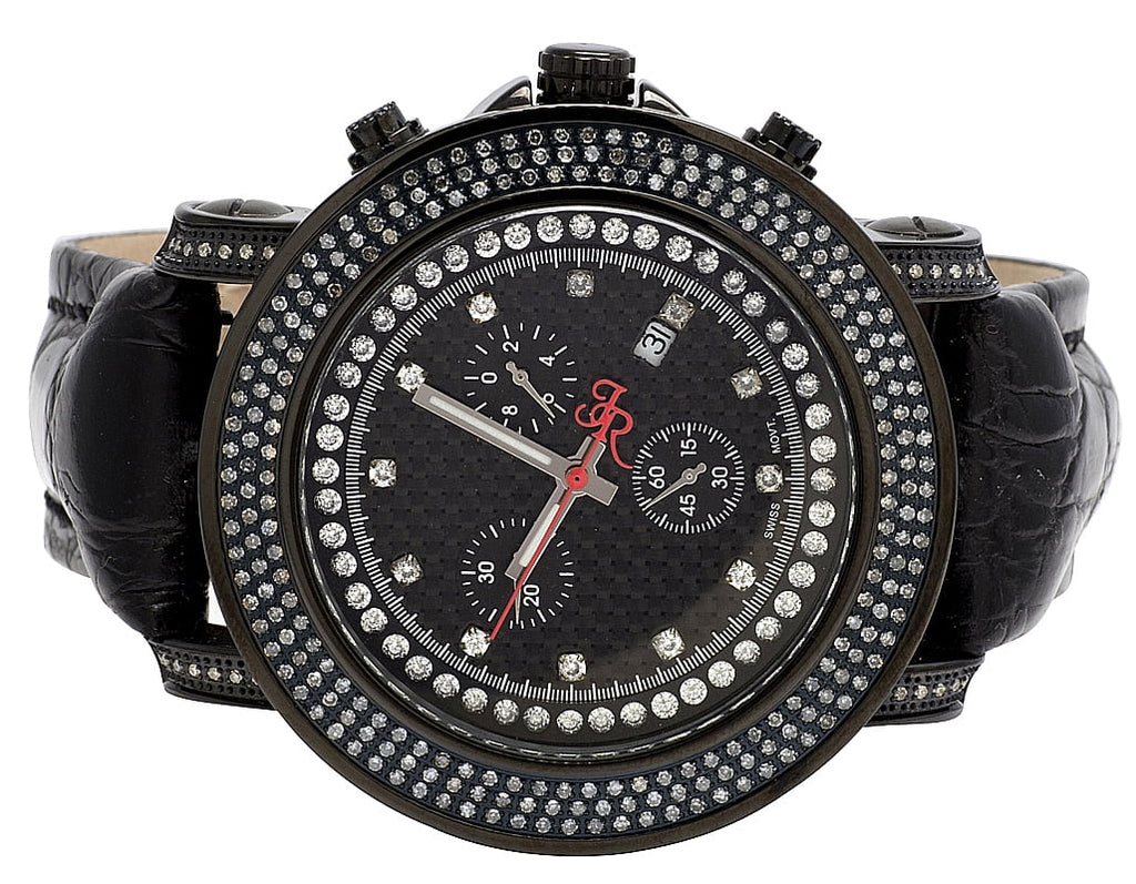 Joe Rodeo Mens Joe Rodeo Junior JJU3 Black PVD 50MM Diamond Watch 2.5 Ct