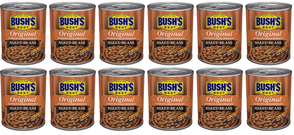 BUSH'S BEST Original Baked Beans, 8.3 oz (12-Pack)