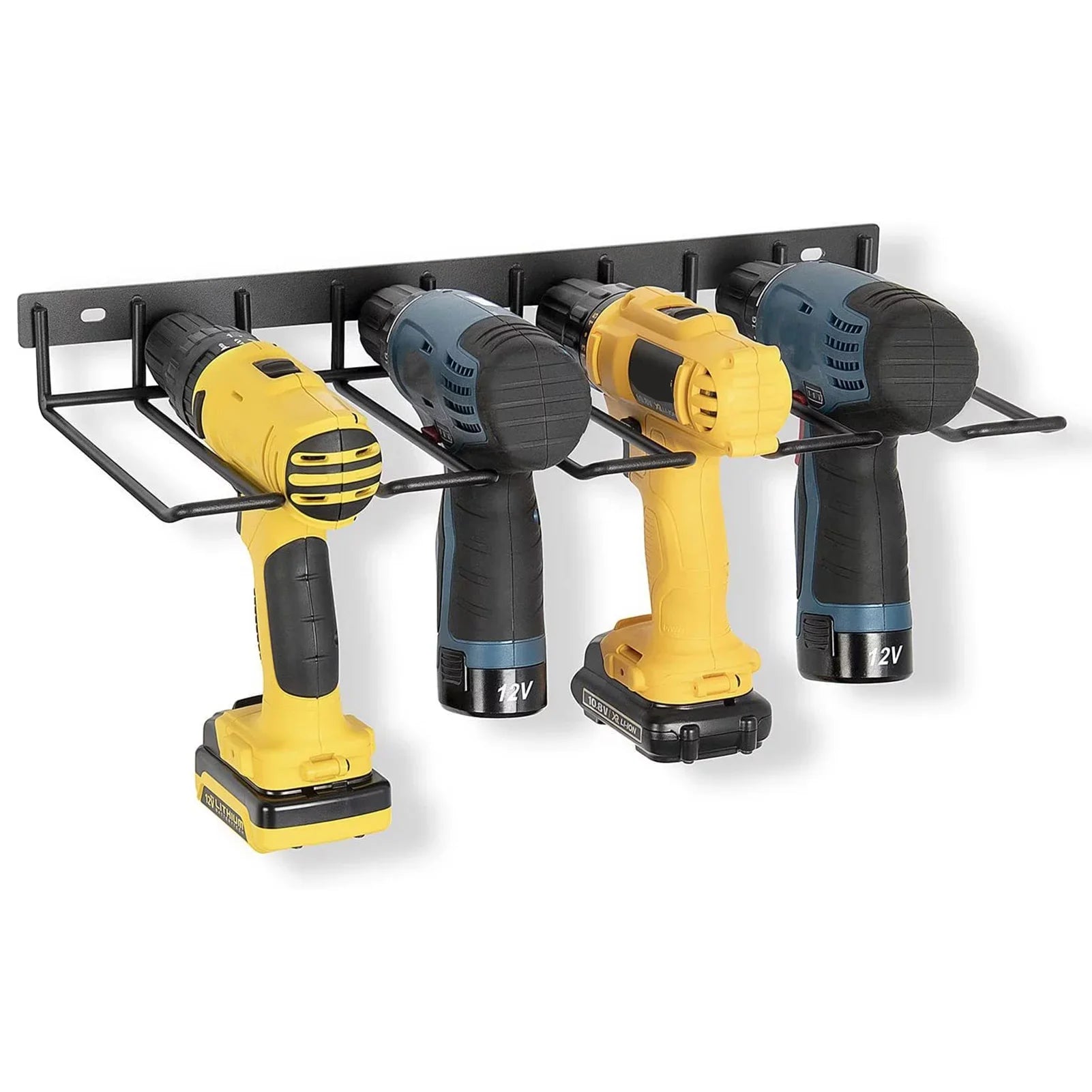 1-Layer 4-Slot Tool Shelf Tool Organizer Power Tool Storage Organizer Rack Wall Mount Tool Holder For Cordless Drill And Power Tools Storage Hanger Garage Storage & Organization For Electric