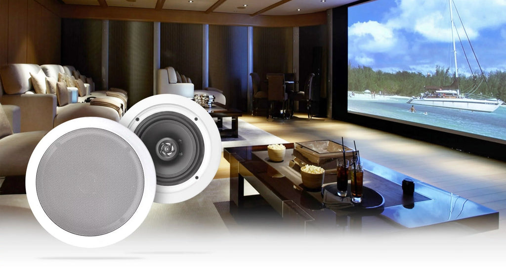 Rockville 4-Room Home Ceiling Speaker System w/ (8) 8" Speakers+4-Zone Receiver