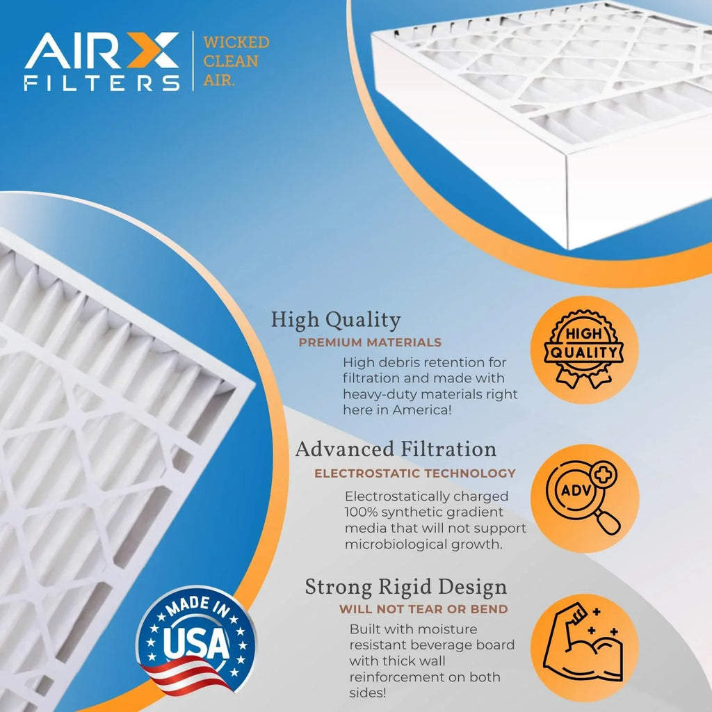 16X25x4 Air Filter MERV 8 Compatible FC100A1029 EXPXXFIL0016 Furnace Filter 2 Pack