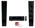 Rockville SINGMIX 5 2000w Bluetooth Home Receiver Mixer+(2) Black Tower Speakers